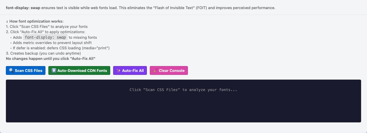Font Optimiser