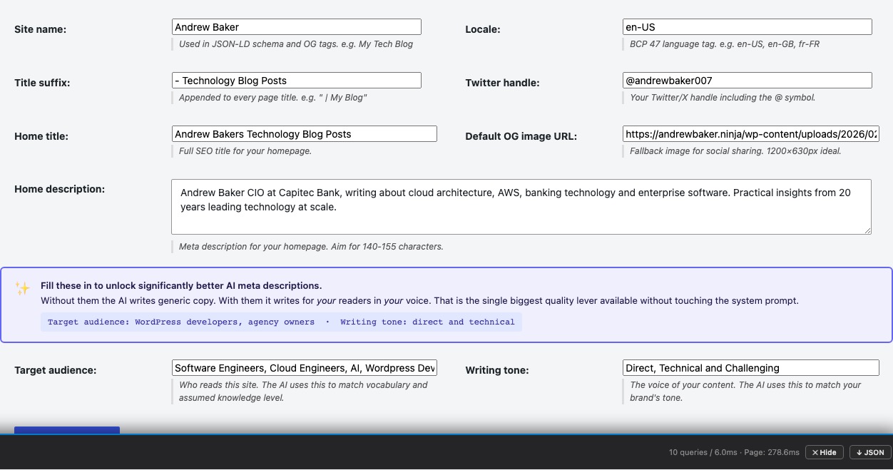 Site Identity & Schema