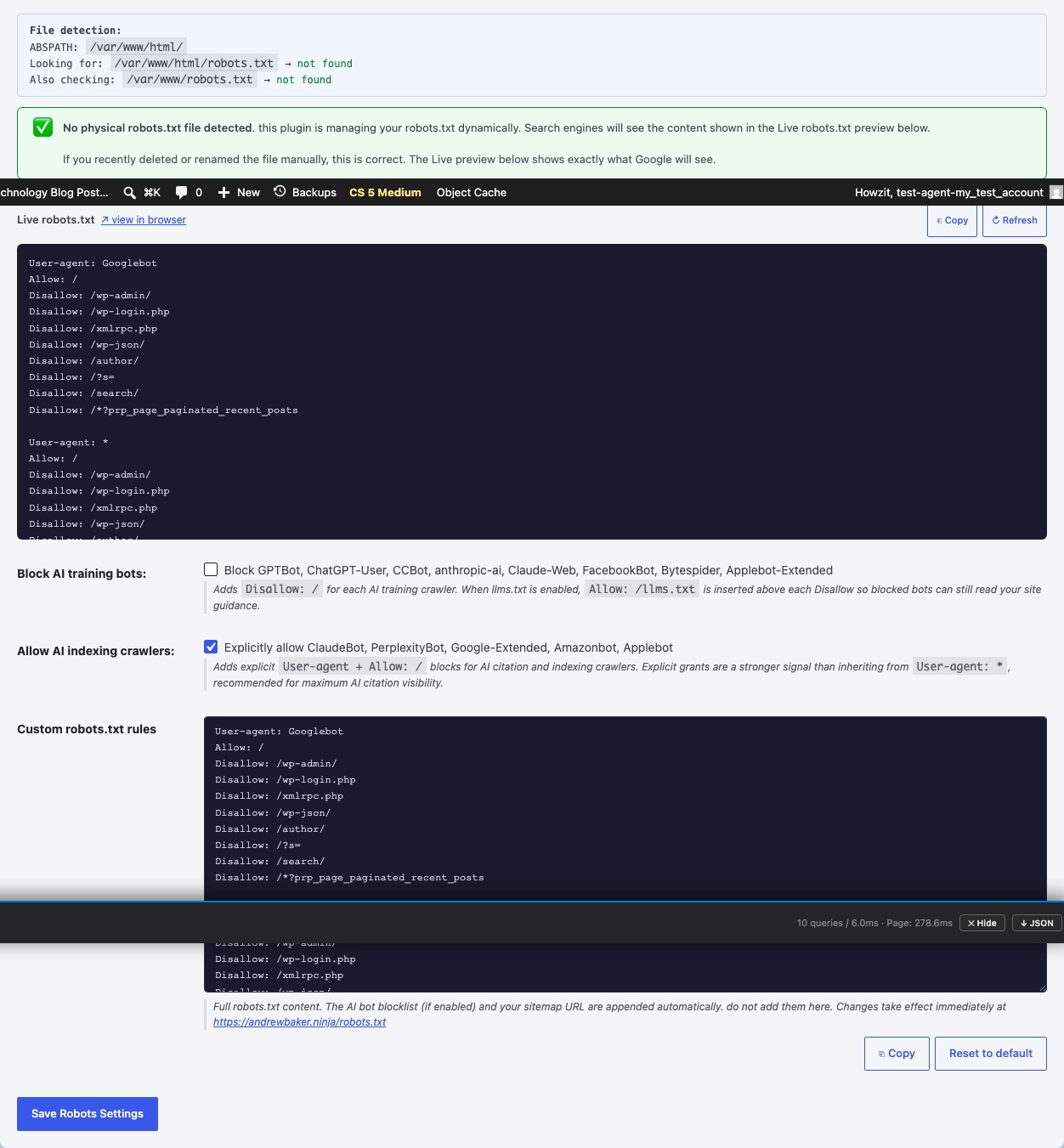 Robots.txt Editor