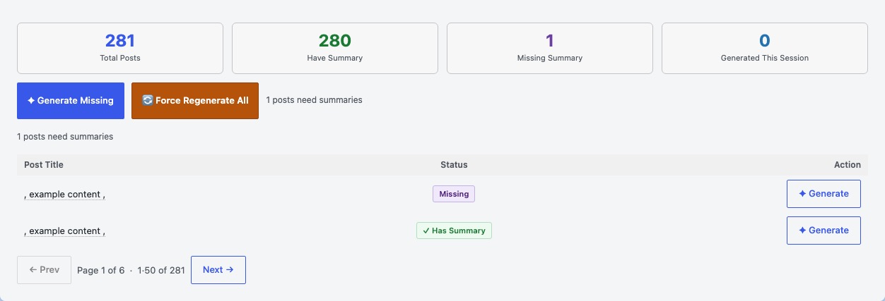AI Summary Box