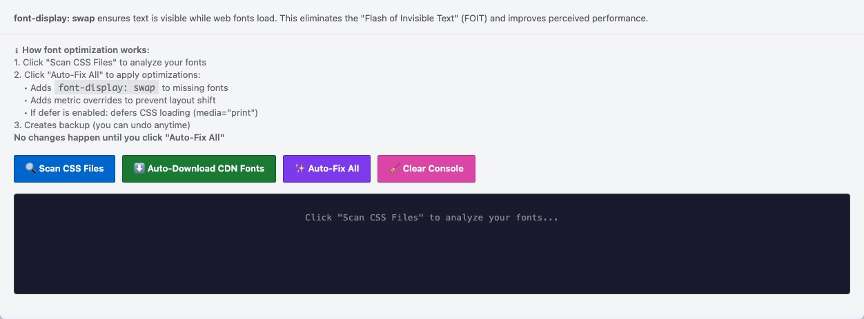 Font Optimiser