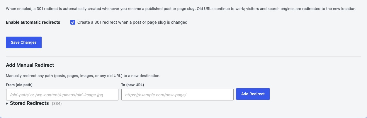 Automatic Redirects