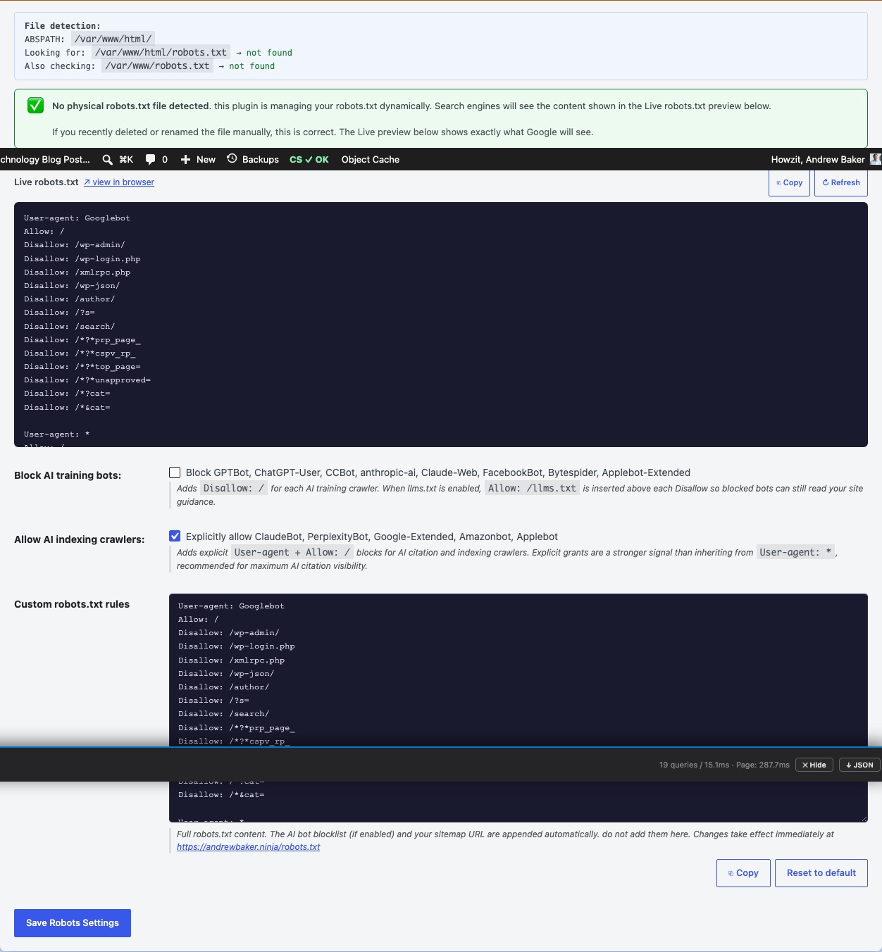 Robots.txt Editor